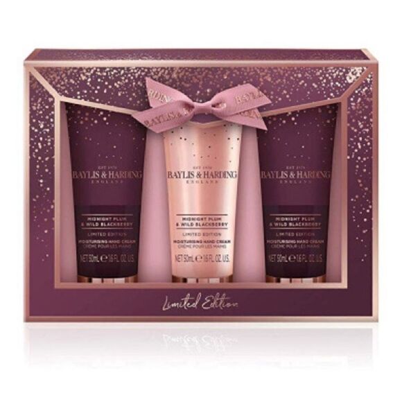 NIB Baylis & Harding Luxury Hand Cream Set, Midnight Plum & Wild Blackberry - Picture 1 of 7